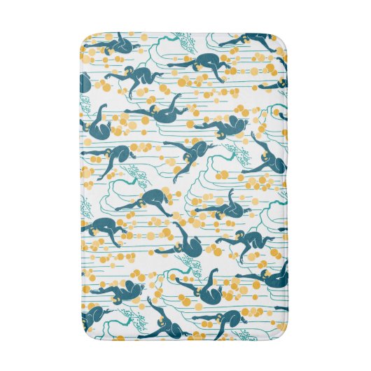 Art-Déco-Affen (Herbst) Badematte (Vorderseite Vertikal)