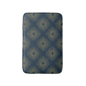 Art Deco Alabere | Mitternachtsblaues Medaillon Badematte (Vorderseite Vertikal)