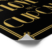 Art Deco Alles, was Sie brauchen, ist Liebe und ei Poster (Ecke)