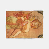 Art Deco, Alphonse Mucha, Vintag Art Fleecedecke (Vorderseite (Horizontal))