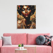 Art Deco American Portrait Leinwanddruck (Insitu (Wohnzimmer))