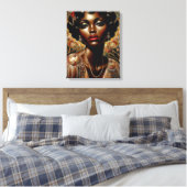 Art Deco American Portrait Leinwanddruck (Insitu (Schlafzimmer))