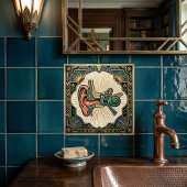 Art Deco Anatomical Ear Laryngology Fliese