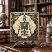 Art Deco Anatomical Human Skeleton Bones Fliese