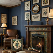 Art Deco Anatomical Human Skeleton Bones Fliese