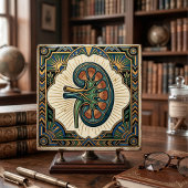 Art Deco Anatomical Kidney Nephrology Fliese