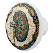 Art Deco Anatomical Kidney Nephrology Keramikknauf (Rechts)
