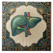 Art Deco Anatomische Leber Fliese (Vorderseite)
