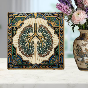 Art Deco Anatomische Lungen Pneumologie Fliese