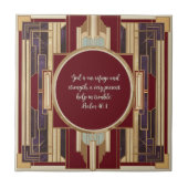 Art Deco Anpassbare Bibel Verse Fliese (Vorderseite)