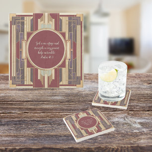 Art Deco Anpassbare Bibel Verse Steinuntersetzer