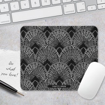 Art Deco Anthrazit Retro Pfauenmuster