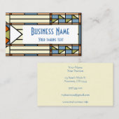 Art-Deco-Anweisung aus festem Glas Visitenkarte (Vorne/Hinten)