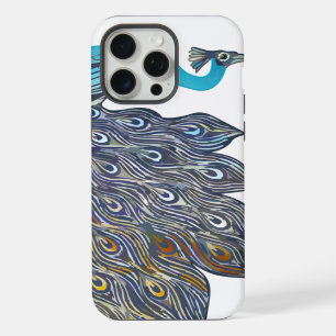 Art Deco Aqua Pfau in jeder Farbe iPhone 15 Pro Max Hülle