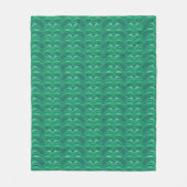Art Deco Aquamarin Fleece-Decke Fleecedecke (Vorderseite)