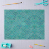 Art Deco Aquamarin & Gold Deco Tissue Paper Seidenpapier (Basteln)