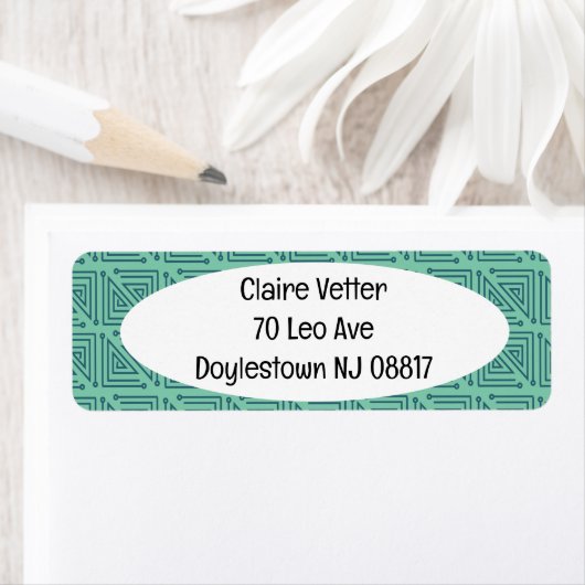 Art Deco Aquamarin Mazes (Insitu)