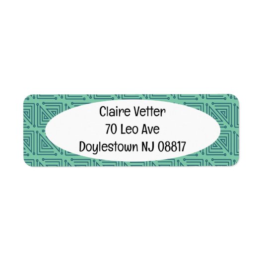 Art Deco Aquamarin Mazes (Vorne)