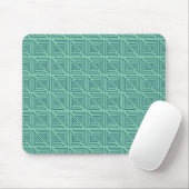 Art Deco Aquamarin Mazes Mousepad (Mit Mouse)