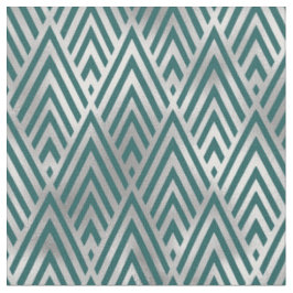 Art Deco Aquamarin Silver Geometric Line Diamond Stoff