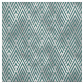 Art Deco Aquamarin Silver Geometric Line Diamond Stoff (Muster)