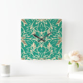 Art Deco Aquamarine Blumenalleuchte Uhr (Zuhause)