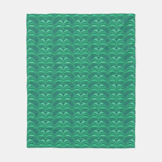 Art Deco Aquamarine Fleece Blanket (Vorderseite)