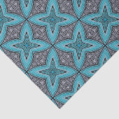 Art Deco Aquamarines Schwarz-weißes Grafikmuster Seidenpapier (Ausschnitt)