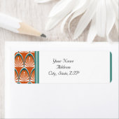 Art Deco Arches in Orange und Aquamarine Hochzeite (Insitu)