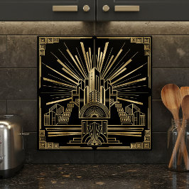 Art Deco Architectural Geometric Pat#7 ID1196 Fliese