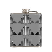 Art Deco Architecture Flask Flachmann (Rückseite)