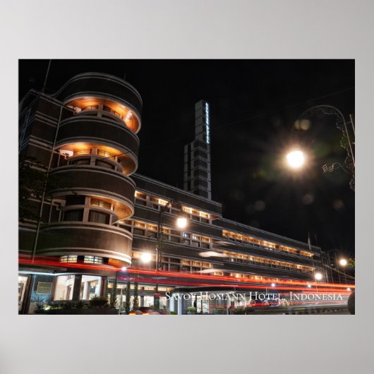 Art Deco Architektur Ästhetische Indonesische Reis Poster (Vorne)