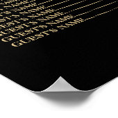 Art Deco Art Hochzeitsdiagramm Poster (Ecke)