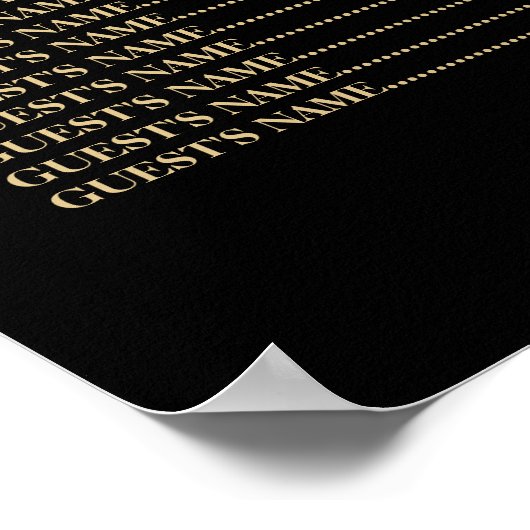 Art Deco Art Hochzeitsdiagramm Poster (Ecke)