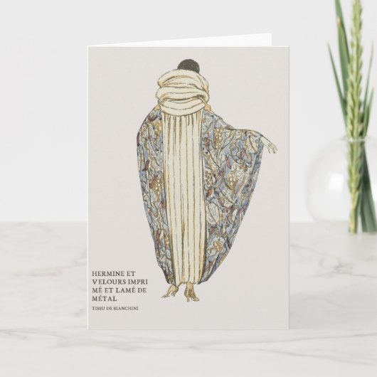 Art Deco Art Nouveau Französisch Mode Illustration Karte (Vorderseite)