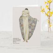 Art Deco Art Nouveau Französisch Mode Illustration Karte (Gelbe Blume)