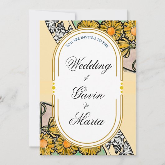 Art Deco Art Nouveau Frische Pasta machen Einladung (Vorderseite)