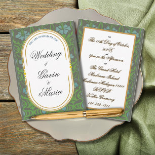 Art Deco Art Nouveau Frische Pasta machen Einladung