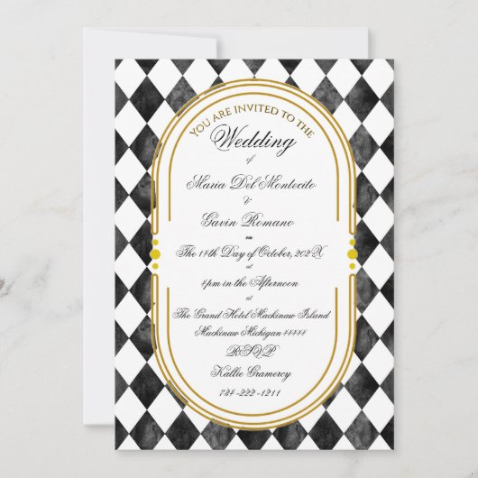 Art Deco Art Nouveau Frische Pasta machen Einladung (Vorderseite)