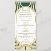 Art Deco Art Nouveau gestreifte Goldtöne Programm (Rückseite)