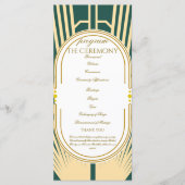 Art Deco Art Nouveau gestreifte Goldtöne Programm (Vorderseite)