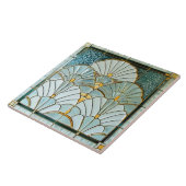 Art Deco Art Nouveau Green Gold Elegant Pretty Fliese (Seite)