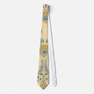 Art Deco Art Nouveau Pfauenmuster Kunst Krawatte