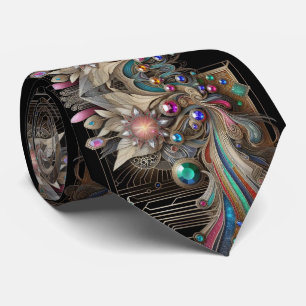 Art Deco Art Nouveau Regenbogen-Schaltplatine Kraw Krawatte