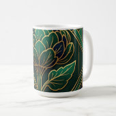 Art Deco Artischocke Kaffeetasse (VorderseiteRechts)