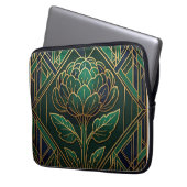 Art Deco Artischocke Laptopschutzhülle (Vorderseite Links)