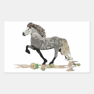 Art Deco Astrid Rechteckiger Aufkleber