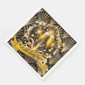 Art Deco Auld Lang Syne Serviette (Ecke)