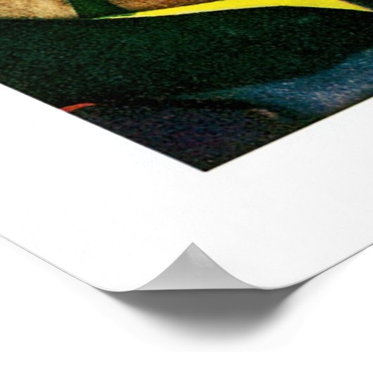 Art Deco Automobile Illustration Poster (Ecke)