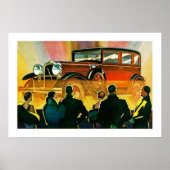 Art Deco Automobile Illustration Poster (Vorne)